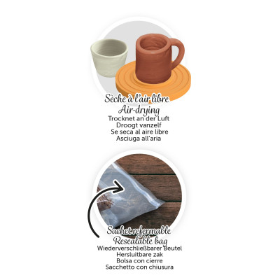 detail balení hrnčířské hlíny 1kg